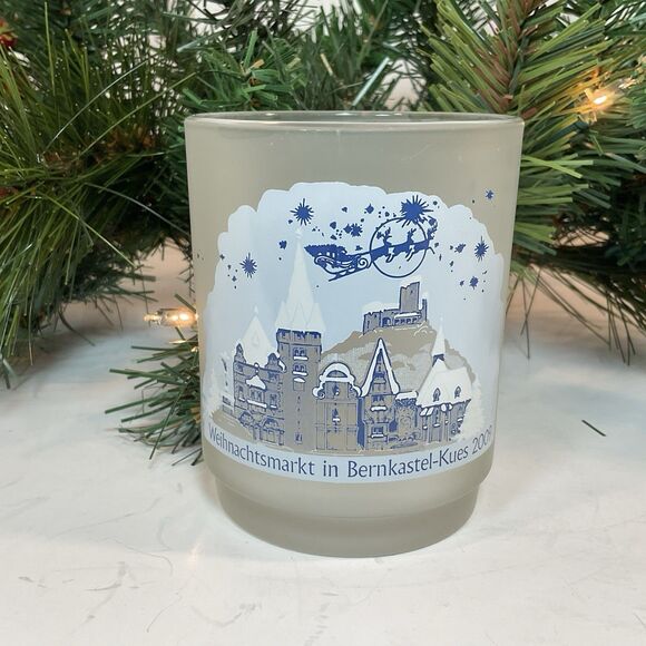 Bernkastel-Kues 2009 Christmas Market Weihnachtsmarkt Glühwein Frosted Mug 8 Oz - Picture 1 of 7